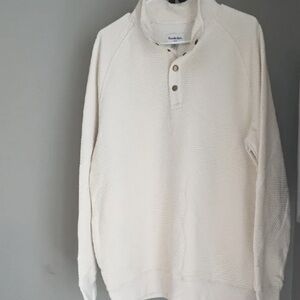 Cream Button-Neck Men's Sweater